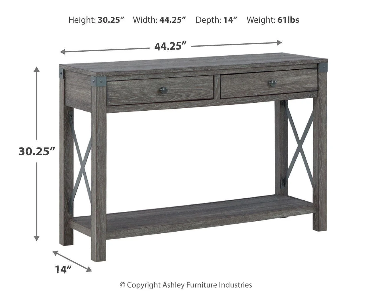Freedan Sofa/Console Table - Image 8