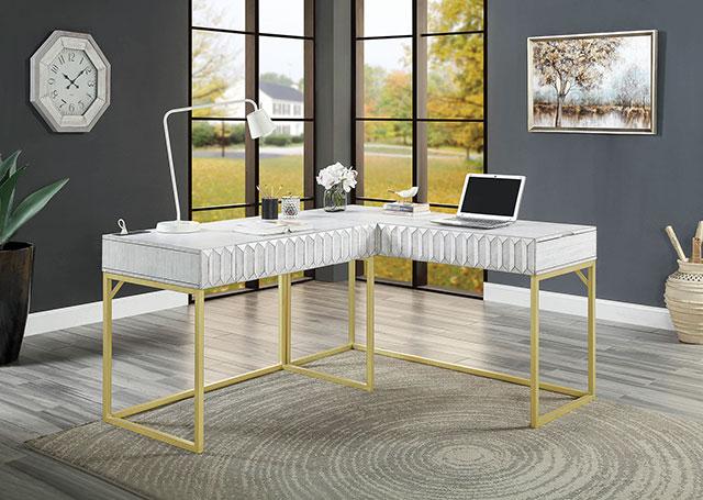 FREIBURG Corner Desk, Antique White - Image 3