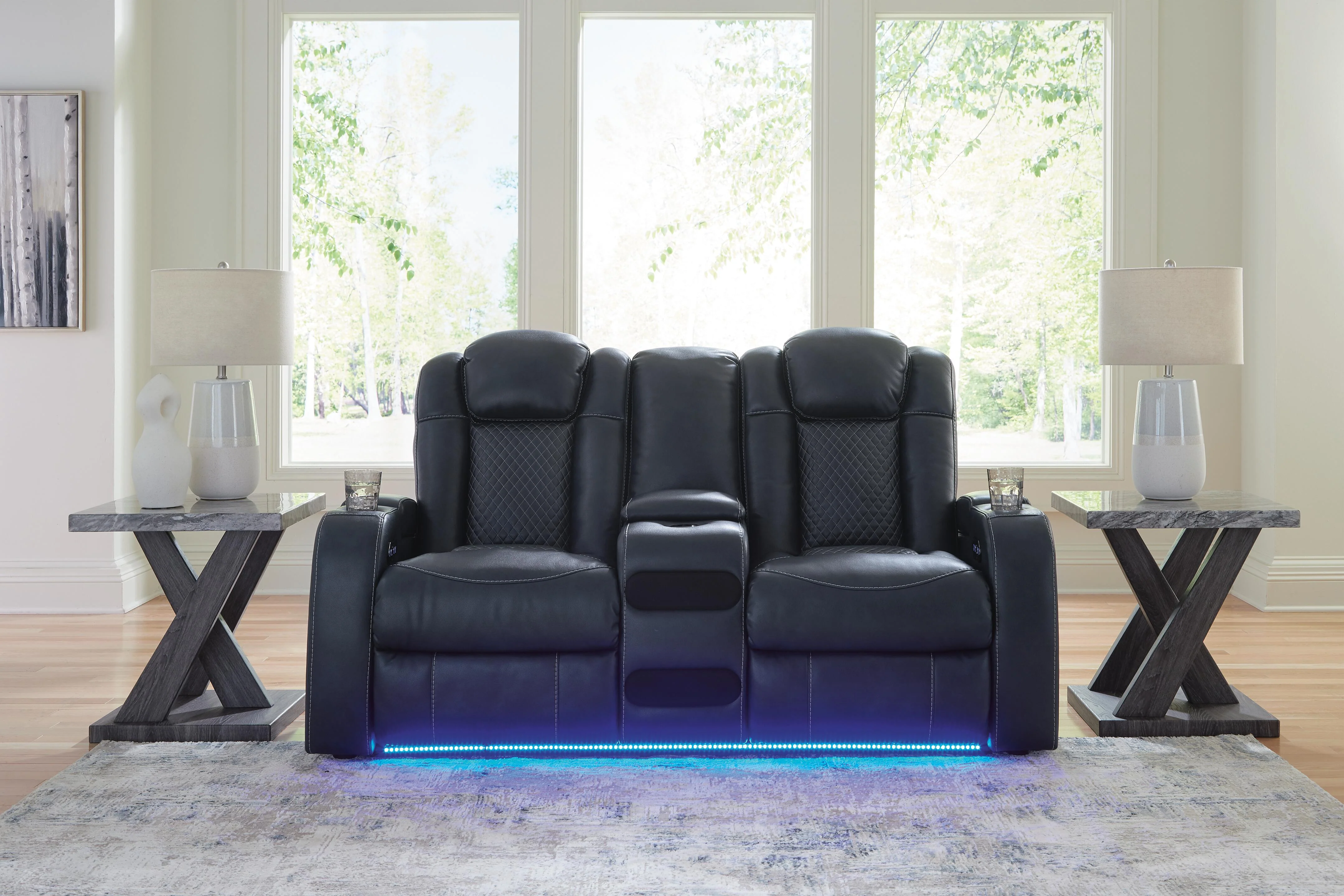 Fyne-Dyme Power Reclining Loveseat with Console - Image 18