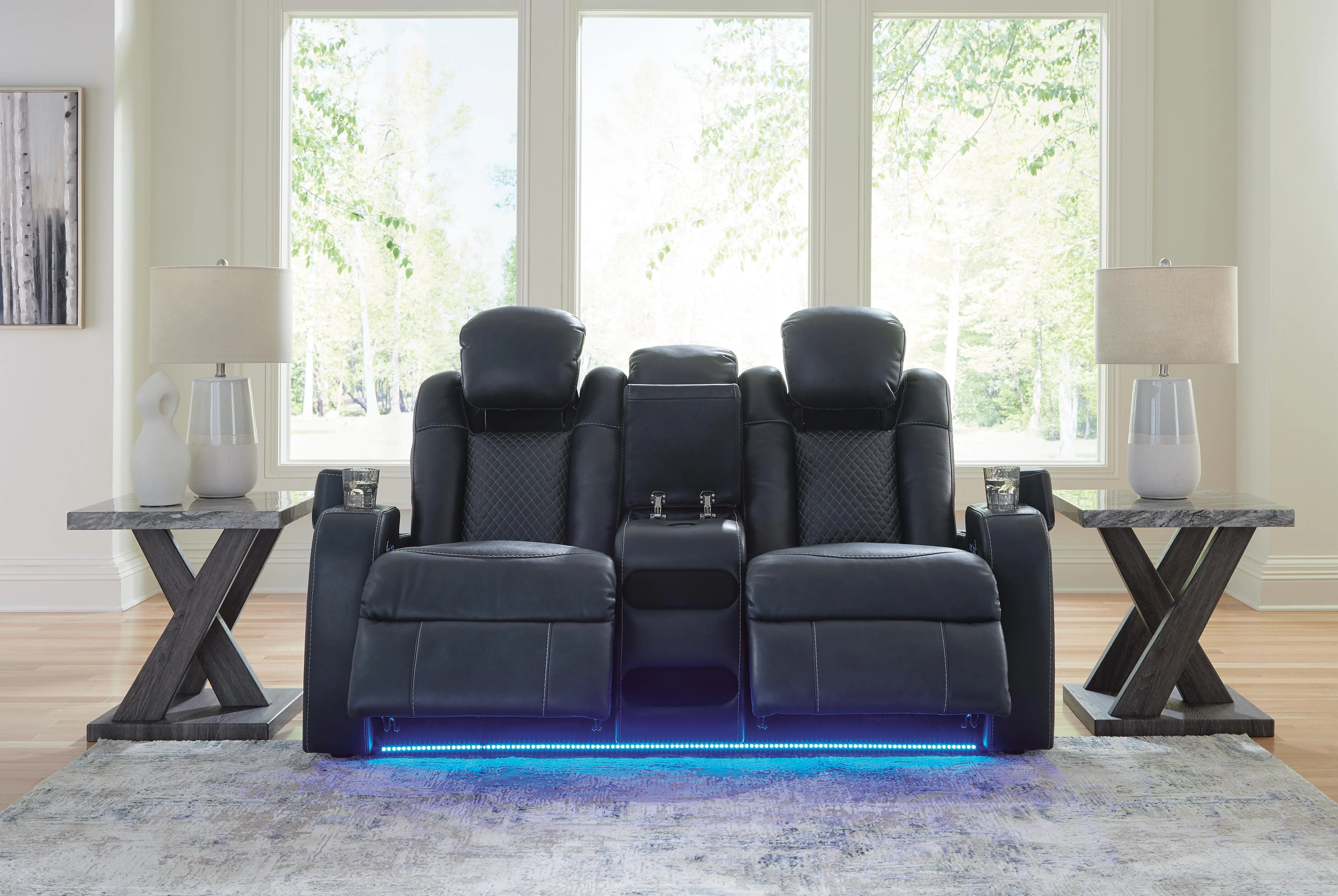 Fyne-Dyme Power Reclining Loveseat with Console - Image 27
