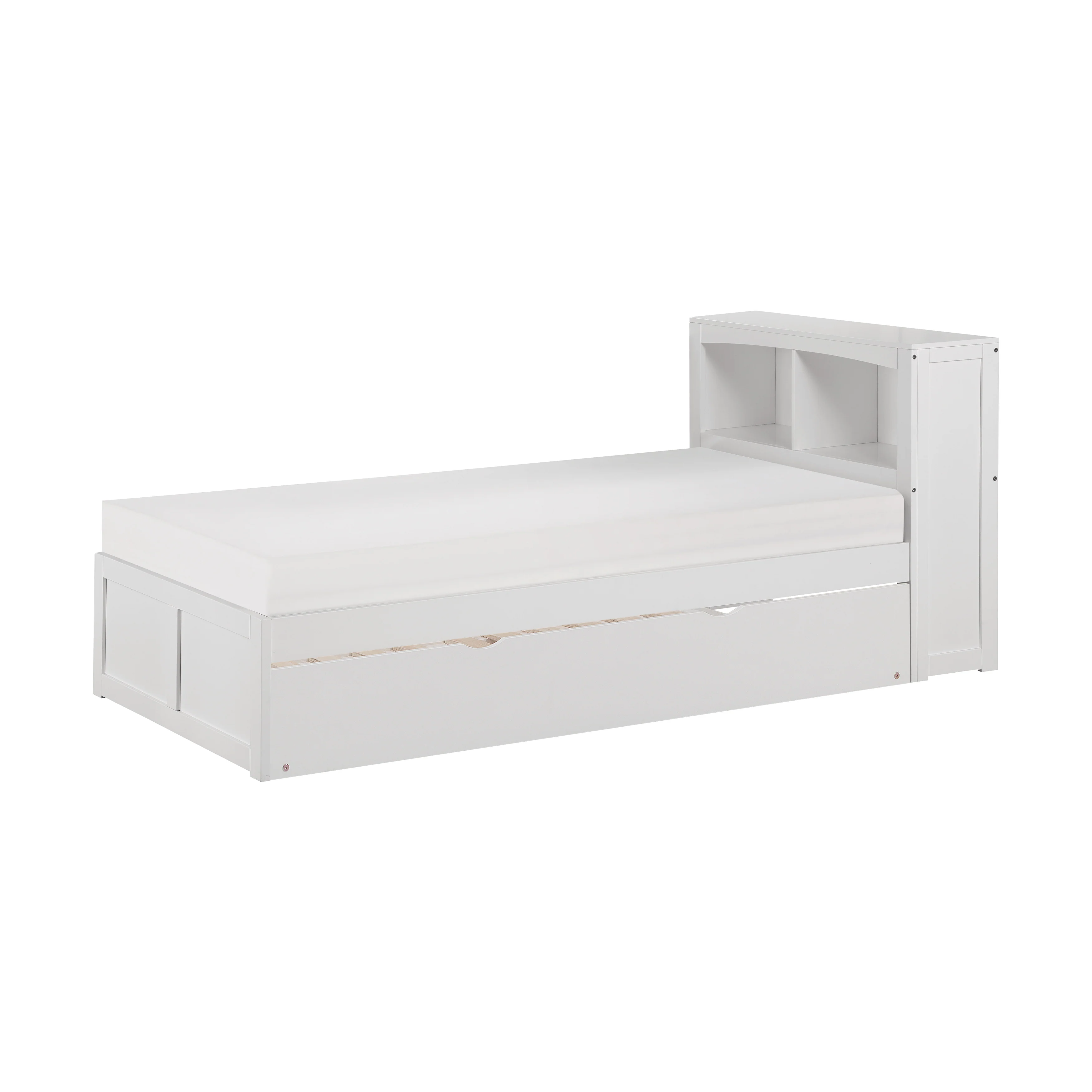 Galen Twin Bookcase Platform Bed With Twin Trundle