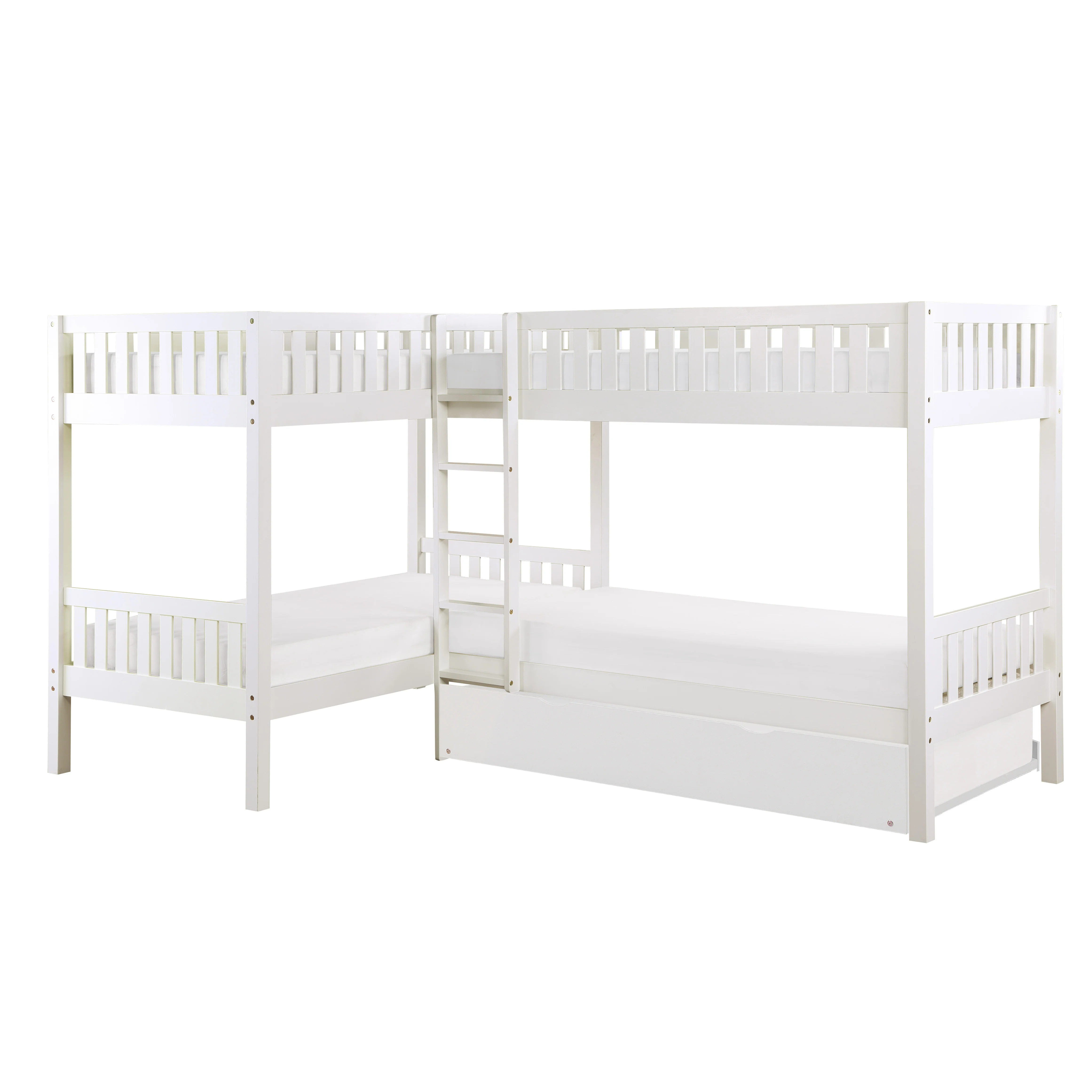 Galen Corner Bunk Bed With Twin Trundle