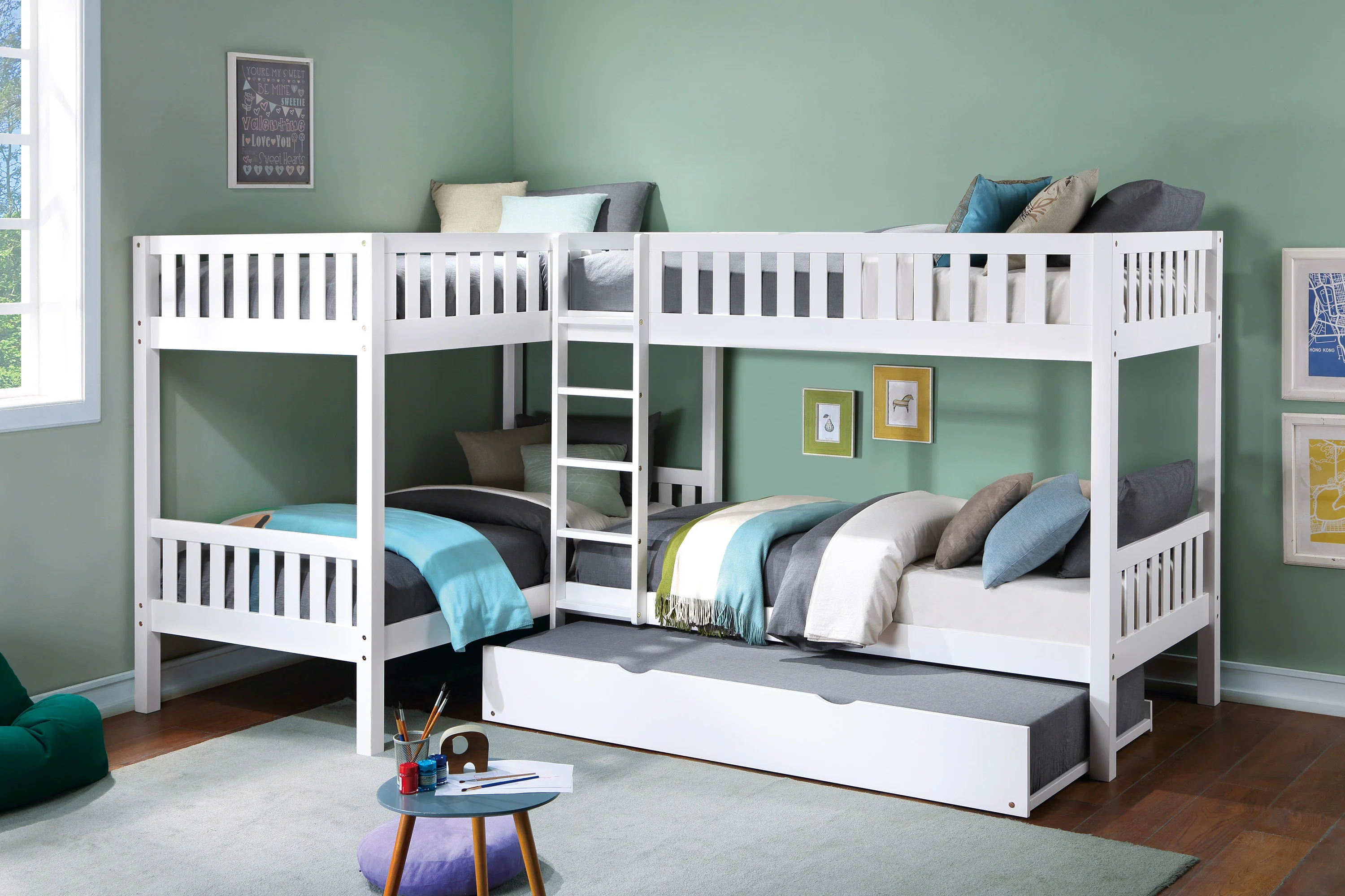 Galen Corner Bunk Bed With Twin Trundle - Image 4