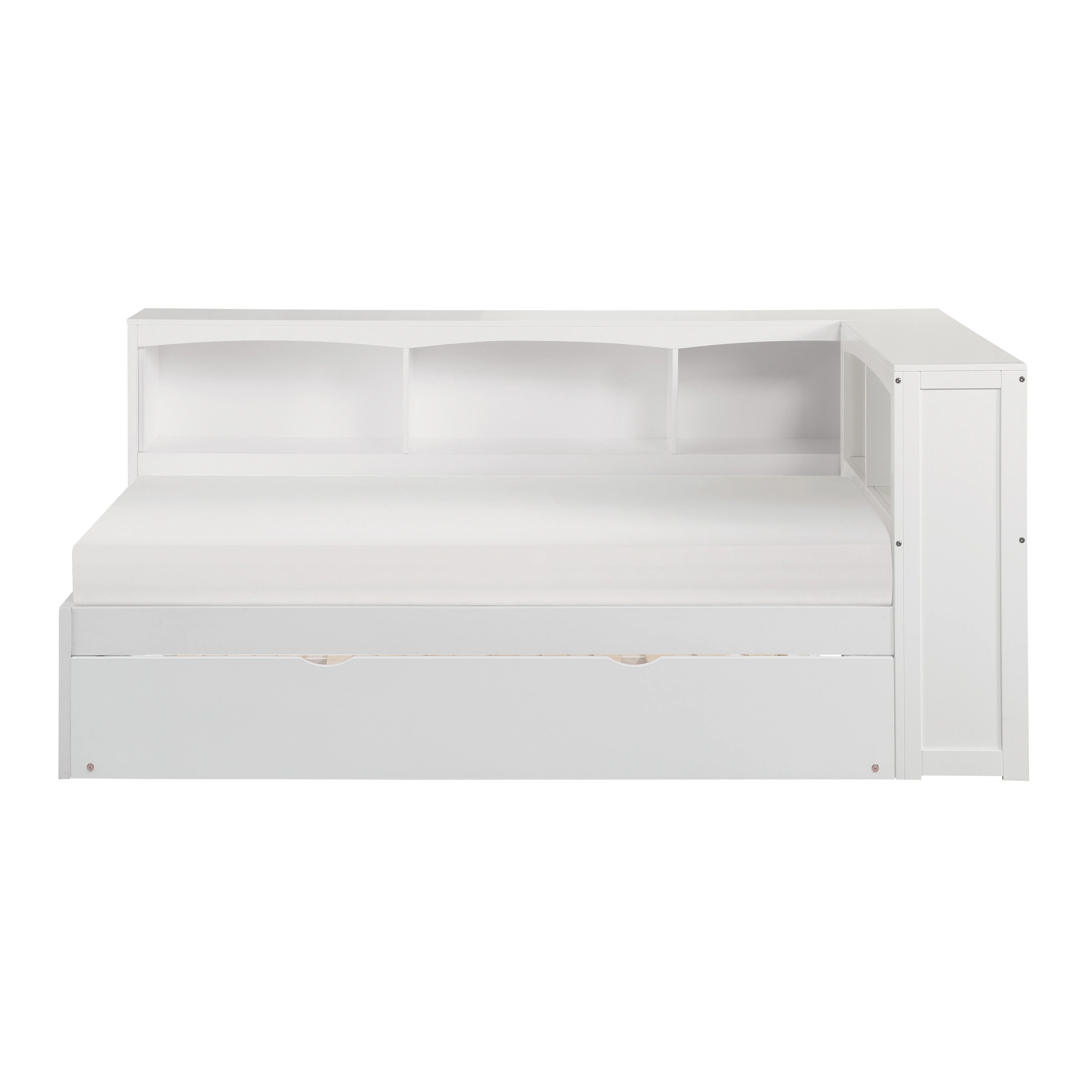 Galen Twin Bookcase Corner Platform Bed With Twin Trundle - Image 2