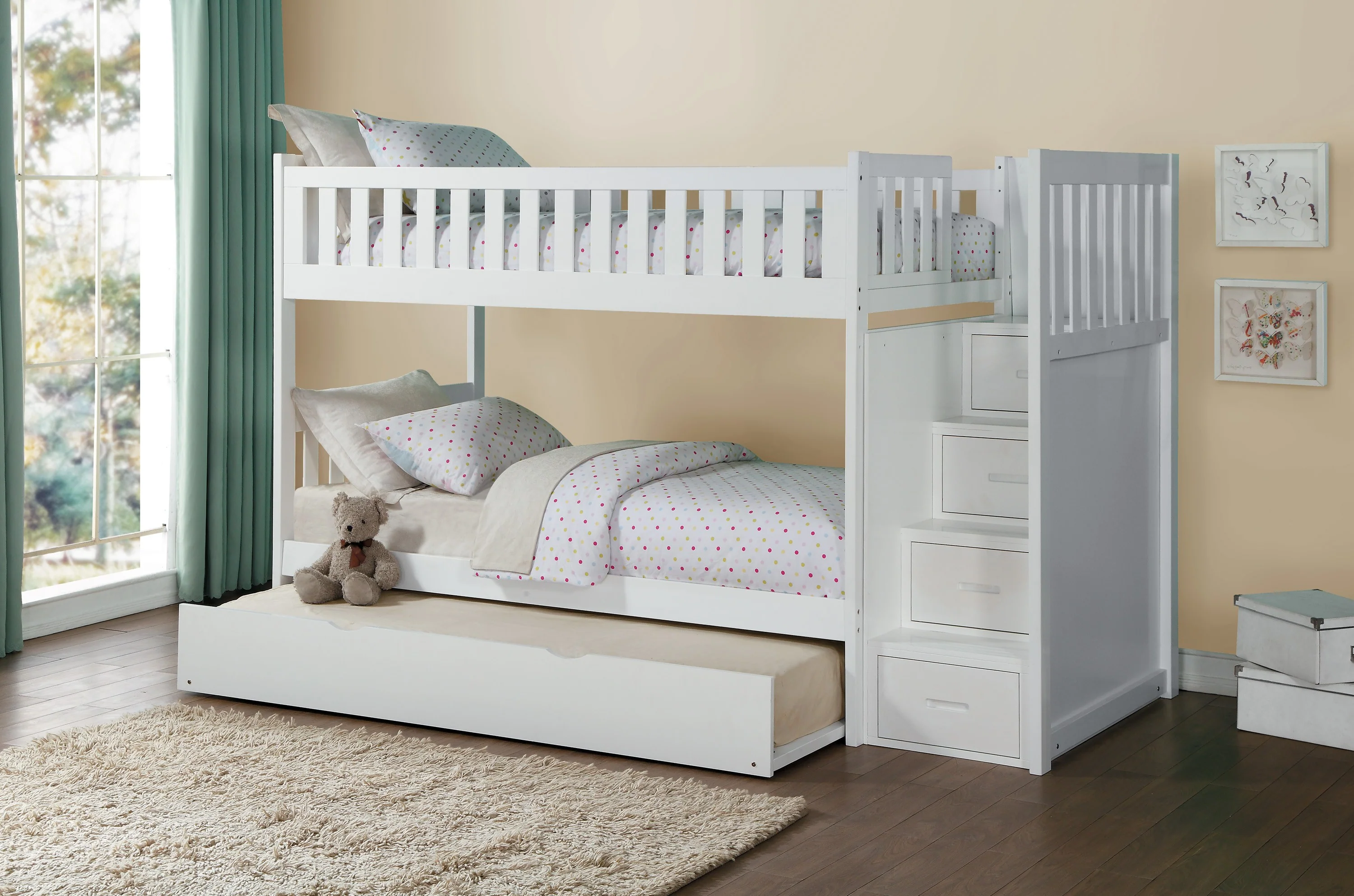 Galen Twin/Twin Step Bunk Bed With Twin Trundle - Image 4