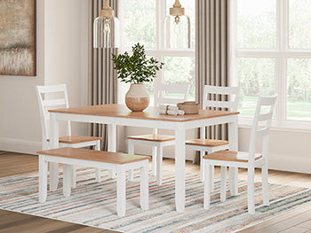 Gesthaven Dining Table with 4 Chairs and Bench (Set of 6) - Image 17