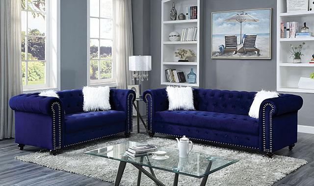 GIACOMO Loveseat, Blue - Image 2