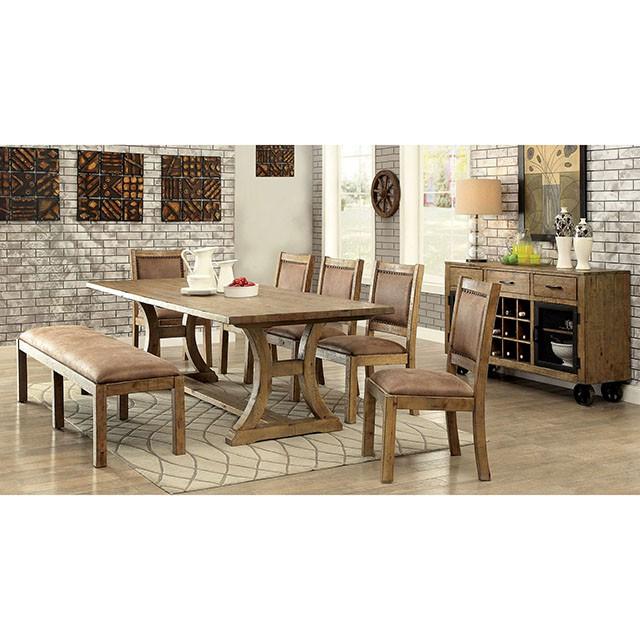 GIANNA Rustic Pine 96" Dining Table - Image 2