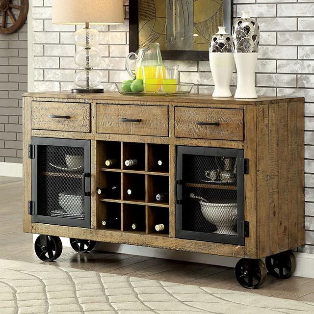 GIANNA Rustic Pine 96" Dining Table - Image 6