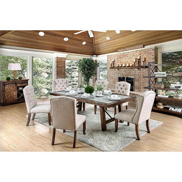 Gianna Rustic Pine/Ivory Side Chair (2/CTN) - Image 4