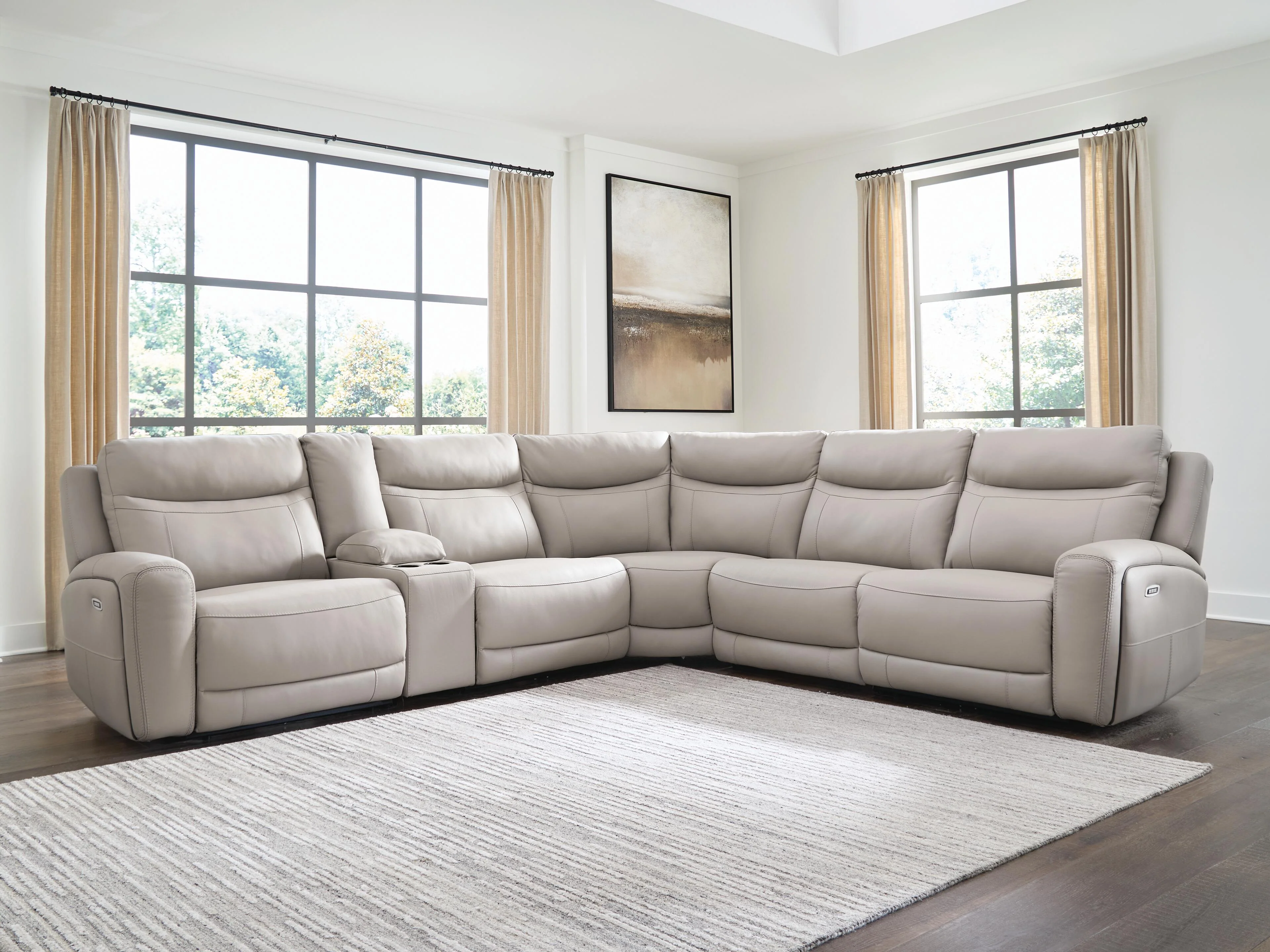 Gravier Power Reclining Sectional with Storage Console - Image 2