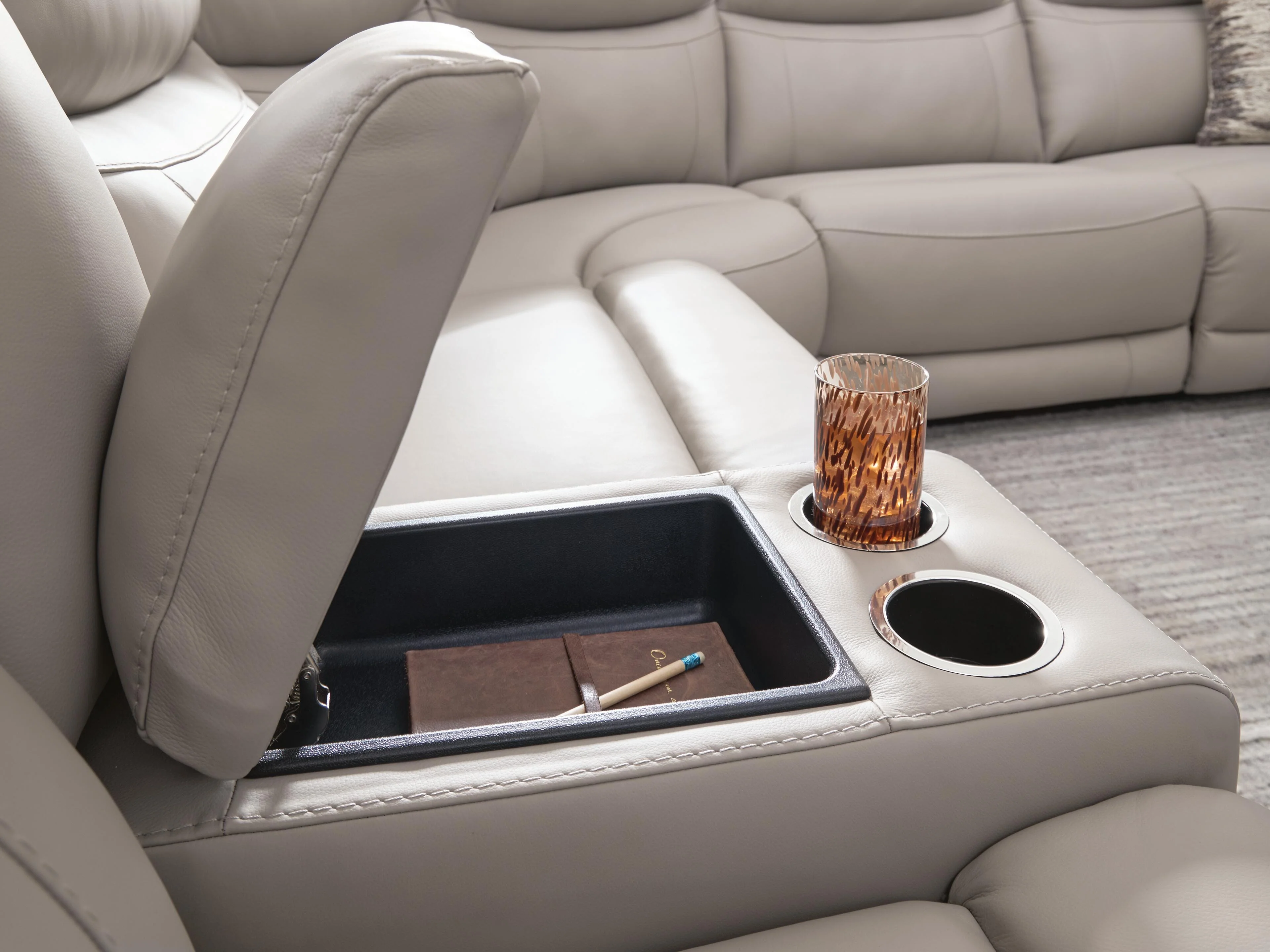 Gravier Power Reclining Sectional with Storage Console - Image 30