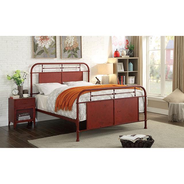 Haldus Cal.King, E.King, & Twin Bed White, Ivory, & Red - Image 8