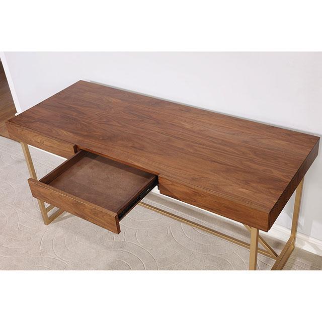Halstein Light Walnut/Gold Desk - Image 4