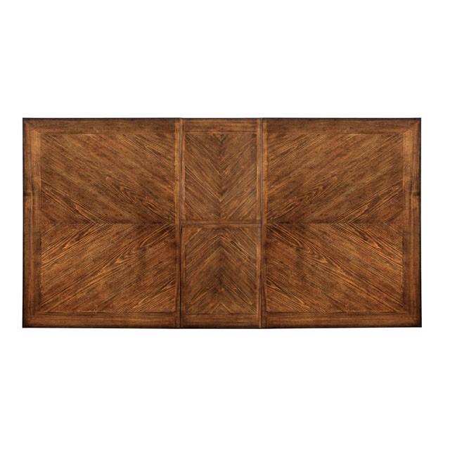HARRISBURG Vintage White/Dark Oak Dining Table w/ 18" Butterfly Leaf - Image 3