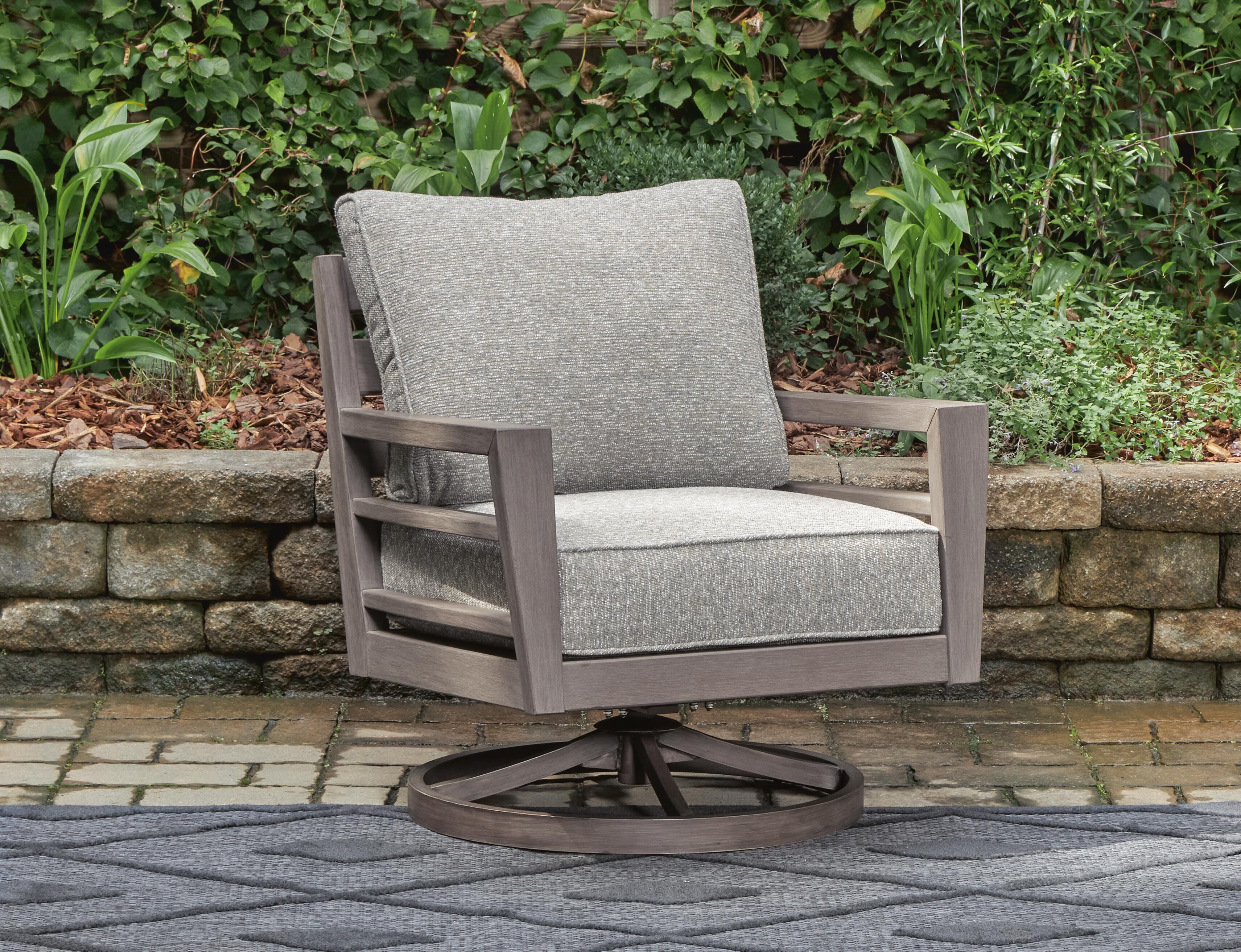 Hillside Barn Outdoor Swivel Lounge with Cushion - Image 2