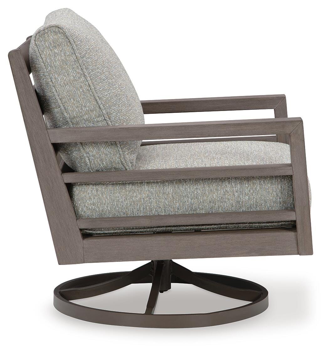 Hillside Barn Outdoor Swivel Lounge with Cushion - Image 4