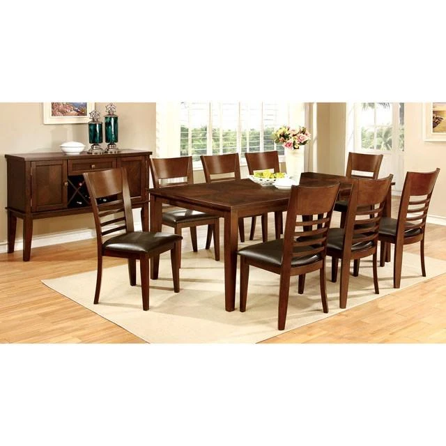 HILLSVIEW I Brown Cherry 78" Dining Table w/ 18" Leaf - Image 2
