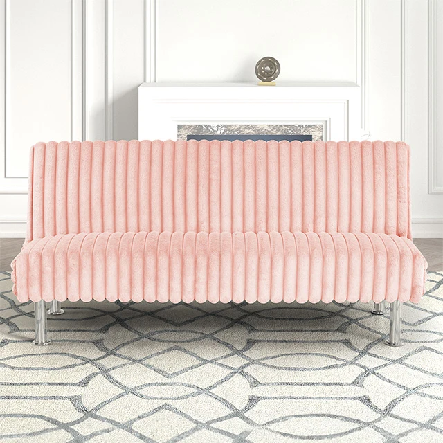 Hinwil Futon Sofa Bed Pink, Beige Grey, & Black - Image 10