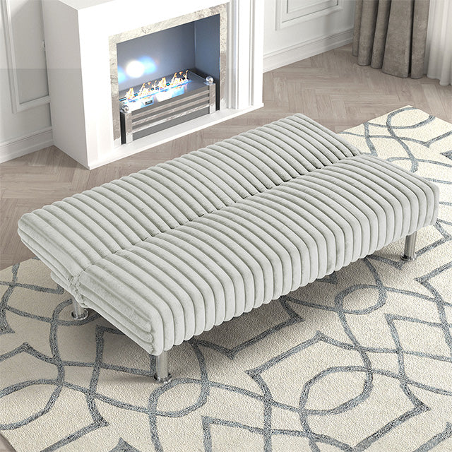 Hinwil Futon Sofa Bed Pink, Beige Grey, & Black - Image 12