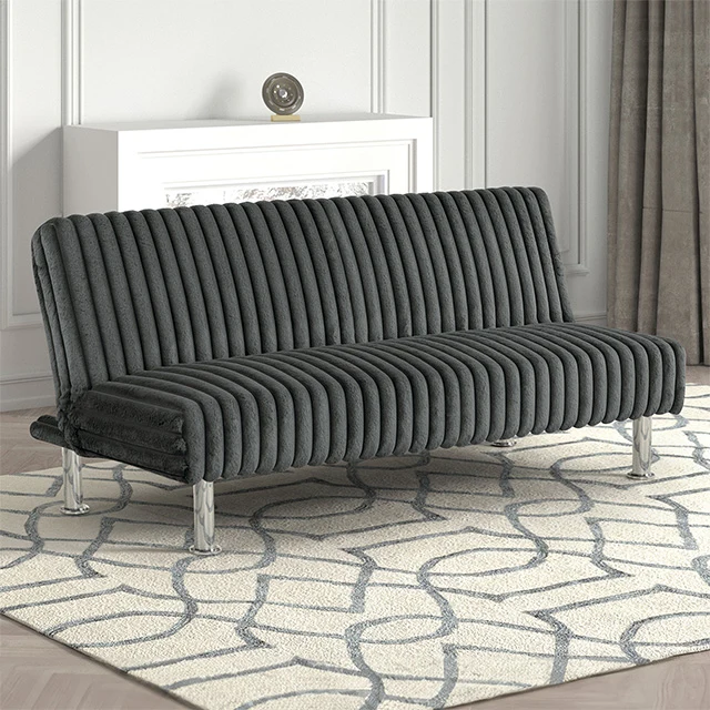 Hinwil Futon Sofa Bed Pink, Beige Grey, & Black - Image 14