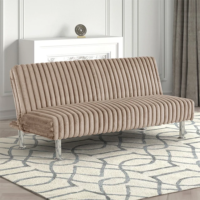Hinwil Futon Sofa Bed Pink, Beige Grey, & Black - Image 2