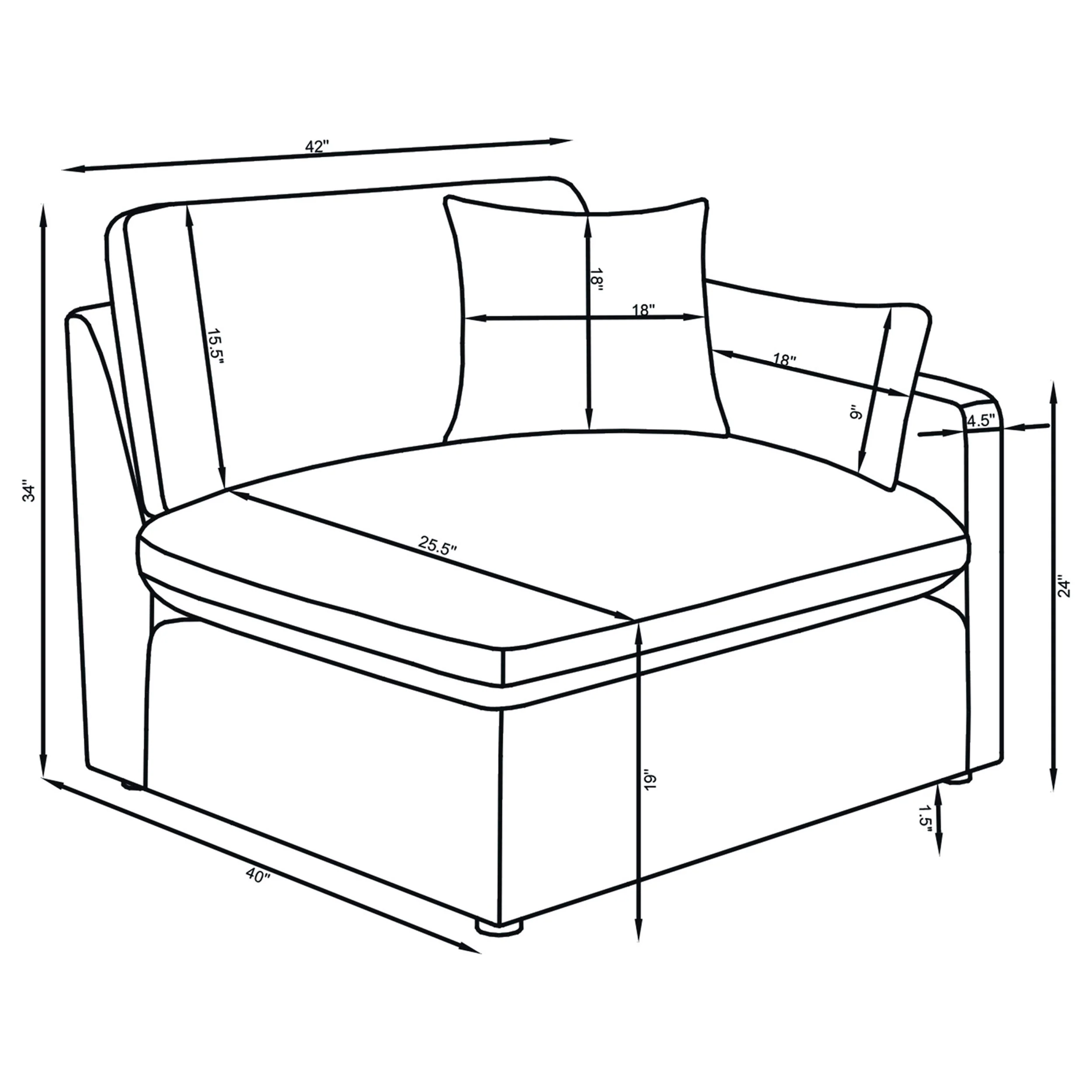 Hobson 5 Pc Sectionals - Image 11