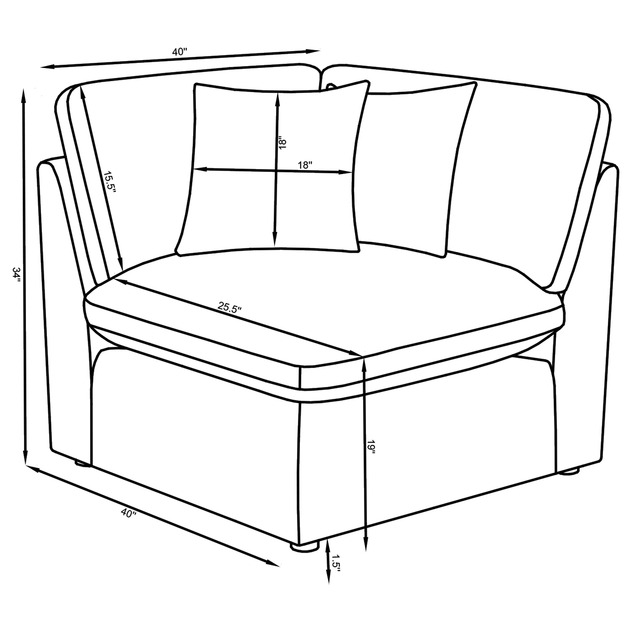 Hobson 5 Pc Sectionals - Image 9