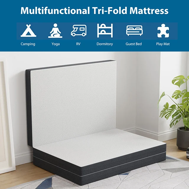 Hollyhock 3" Twin XL Tri-Fold Memory Foam Topper - Image 6