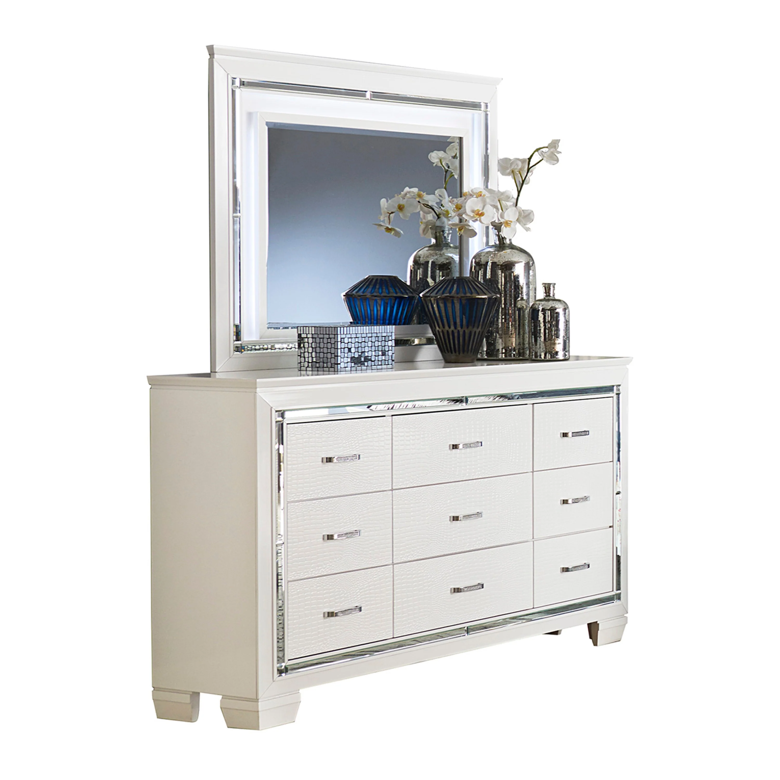 Allura Mirror in White 1916W-6 - Image 4