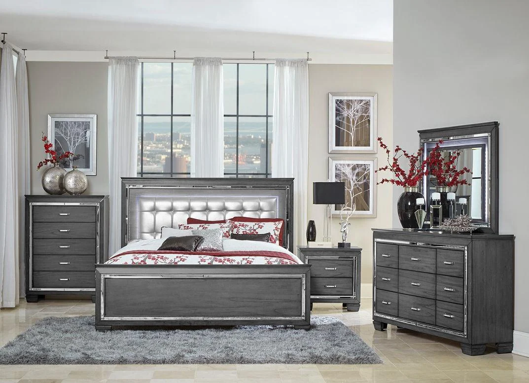 Allura Nightstand in Gray 1916GY-4 - Image 4