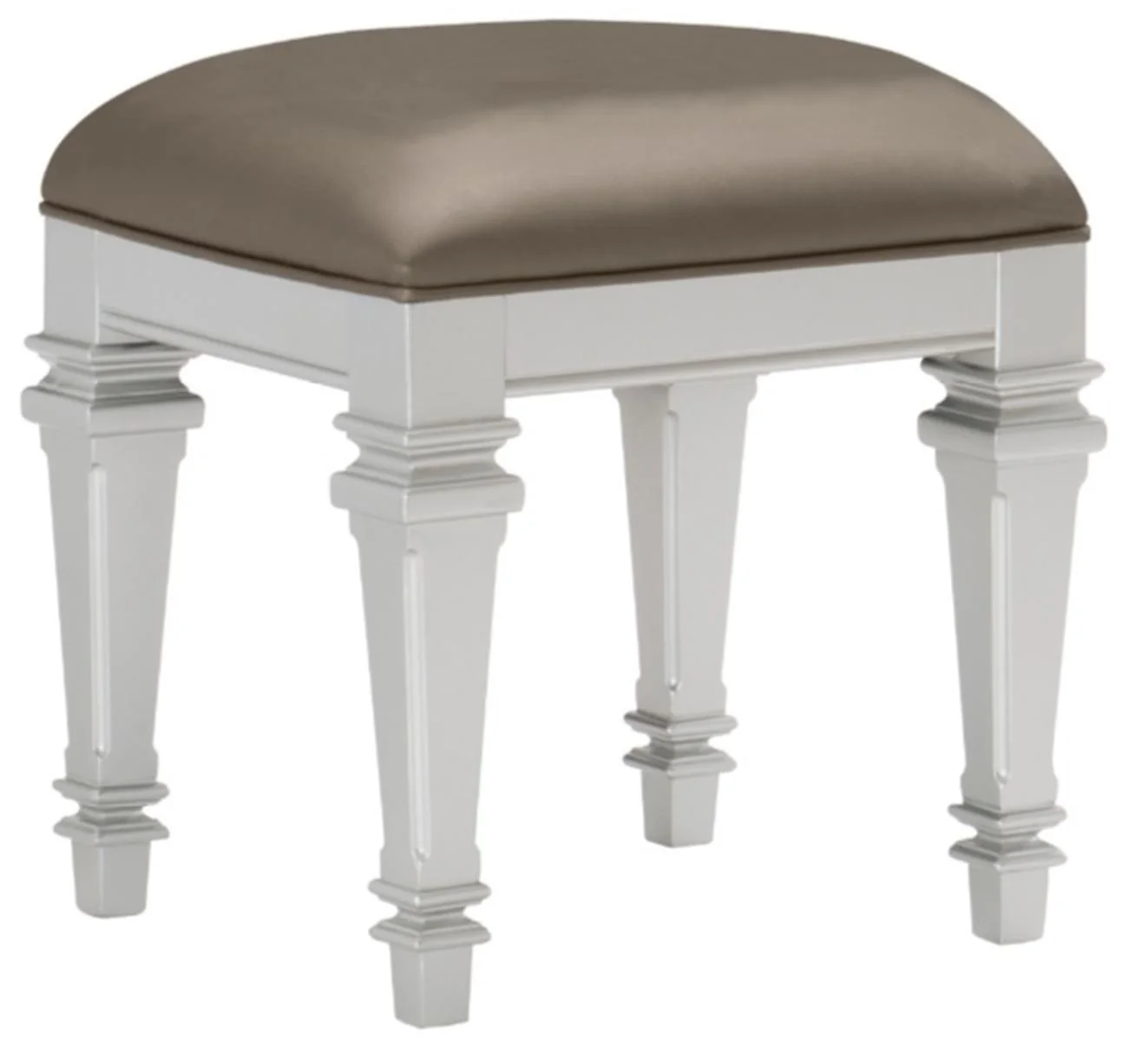 Avondale Vanity Stool in Silver 1646-14 - Image 2