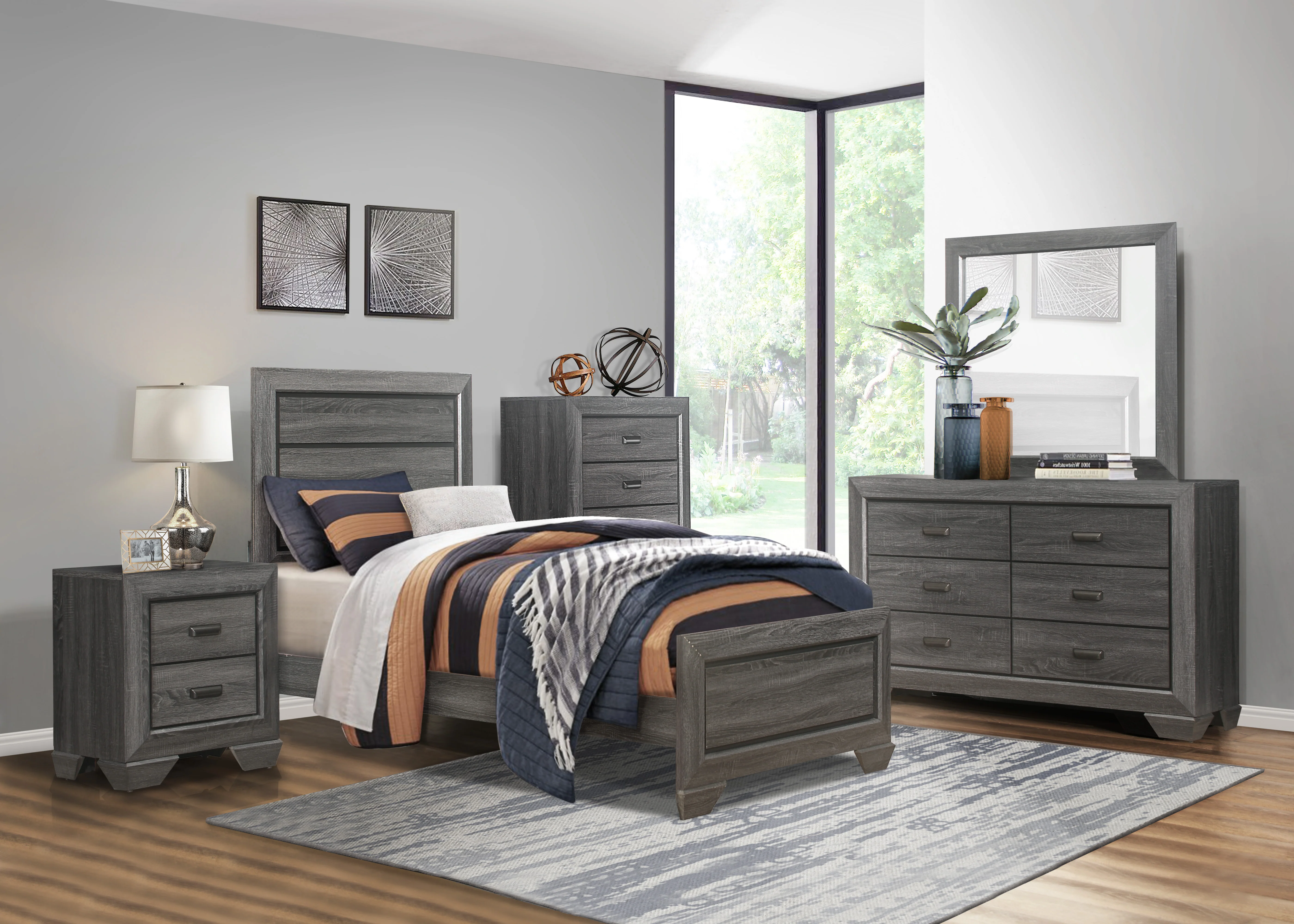 Beechnut 6 Drawer Dresser in Gray 1904GY-5 - Image 6