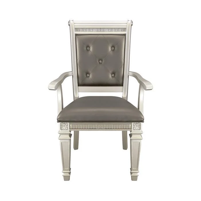 Bevelle Arm Chair in Silver (Set of 2) 1958A