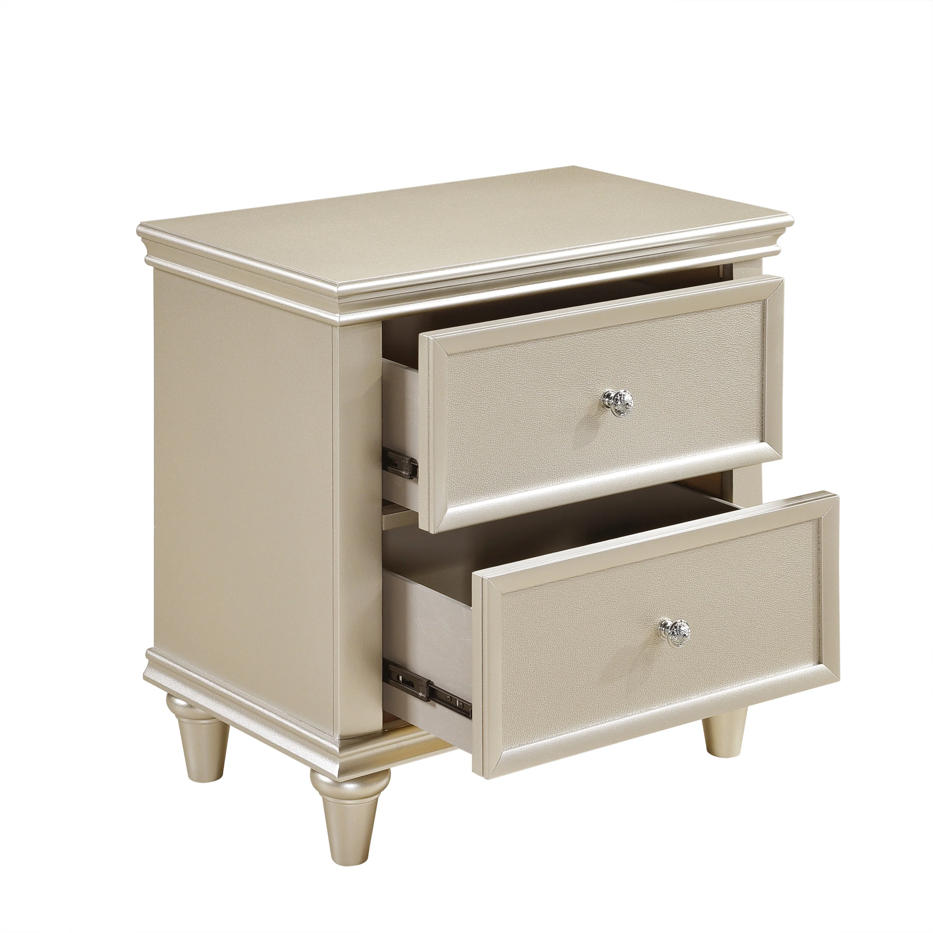 Celandine 2 Drawer Nightstand in Silver 1928-4 - Image 4