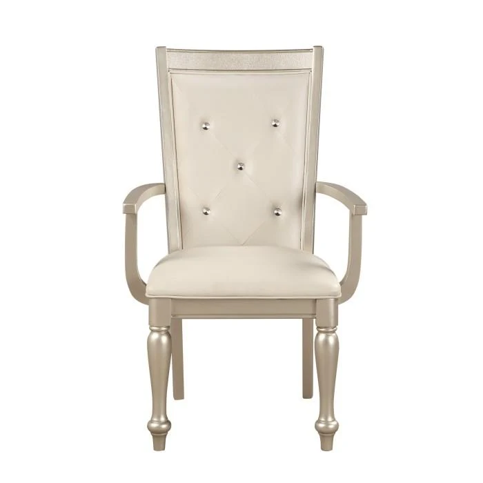 Celandine Arm Chair in Silver (Set of 2)