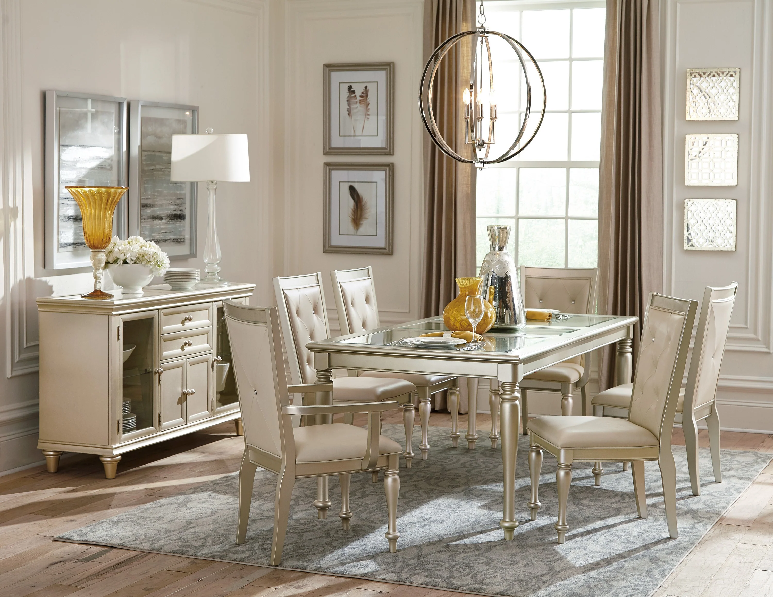 Celandine Arm Chair in Silver (Set of 2) - Image 4