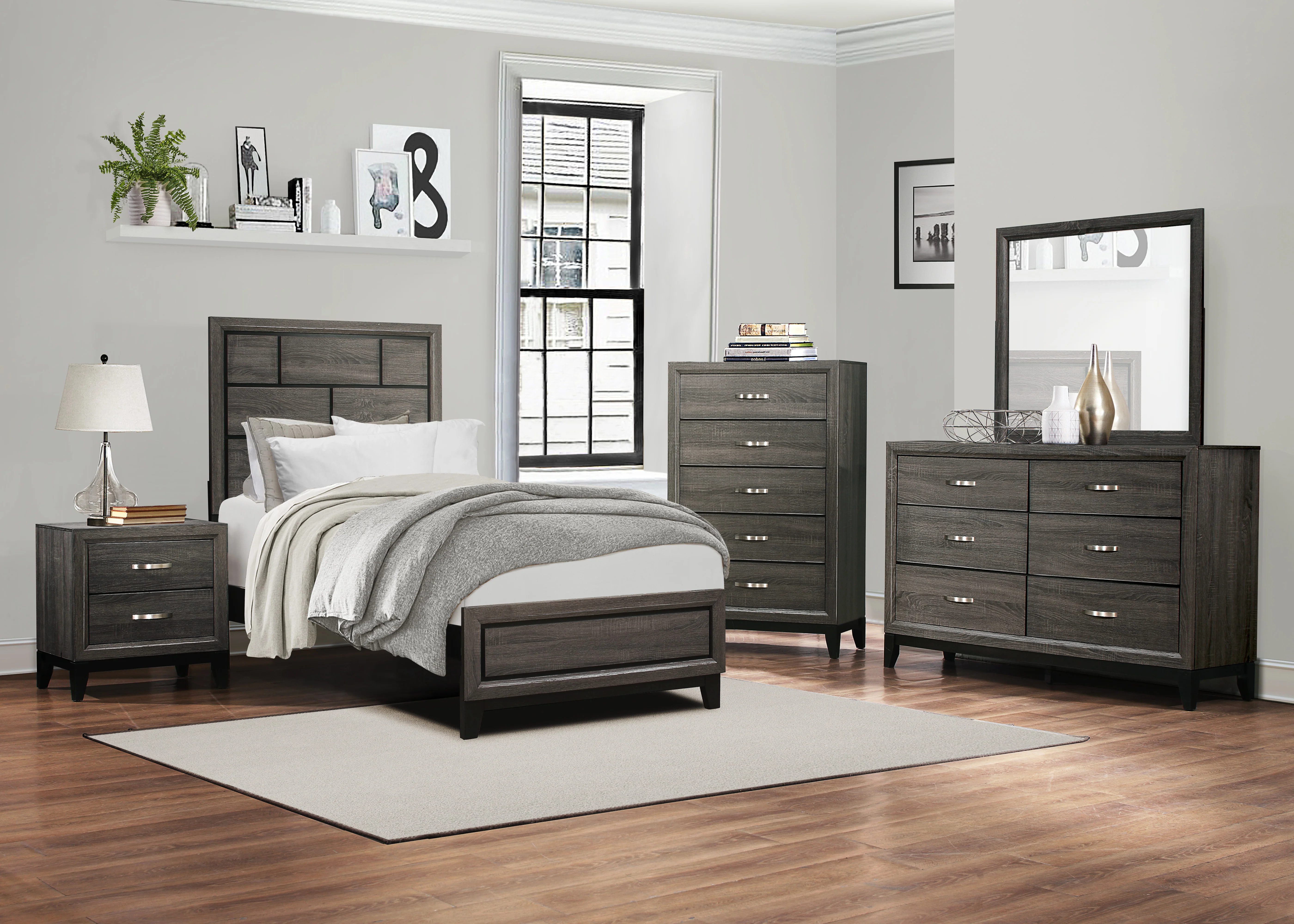Davi Nightstand in Gray 1645-4 - Image 7