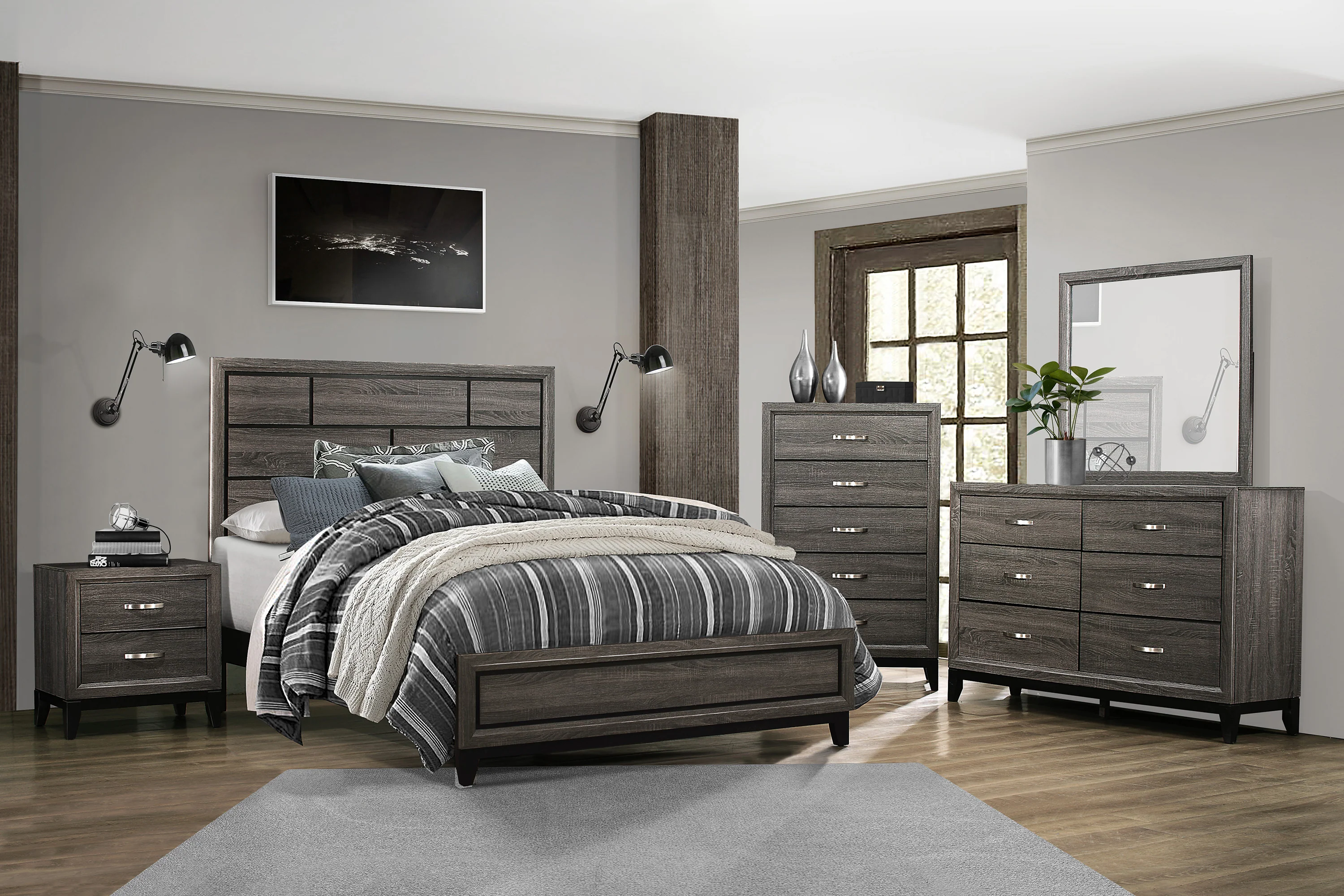 Davi Nightstand in Gray 1645-4 - Image 8
