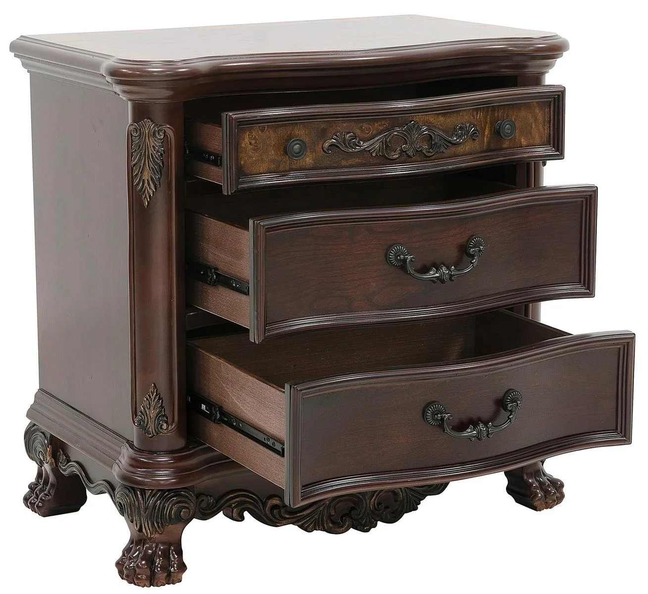 Deryn Park 3 Drawer Nightstand in Cherry 2243-4 - Image 4