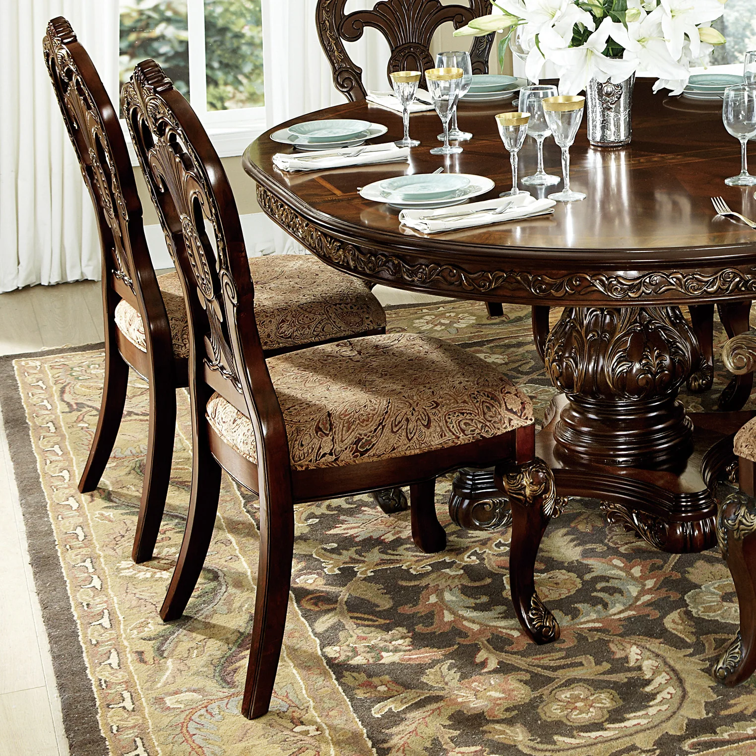 Deryn Park Side Chair in Dark Cherry (Set of 2) - Image 7
