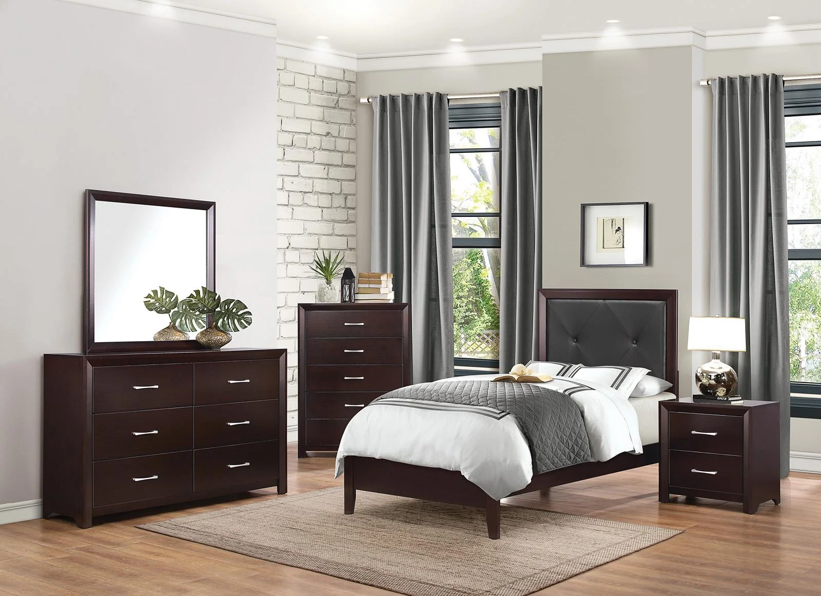 Edina 6 Drawer Dresser in Espresso-Hinted Cherry 2145-5 - Image 5