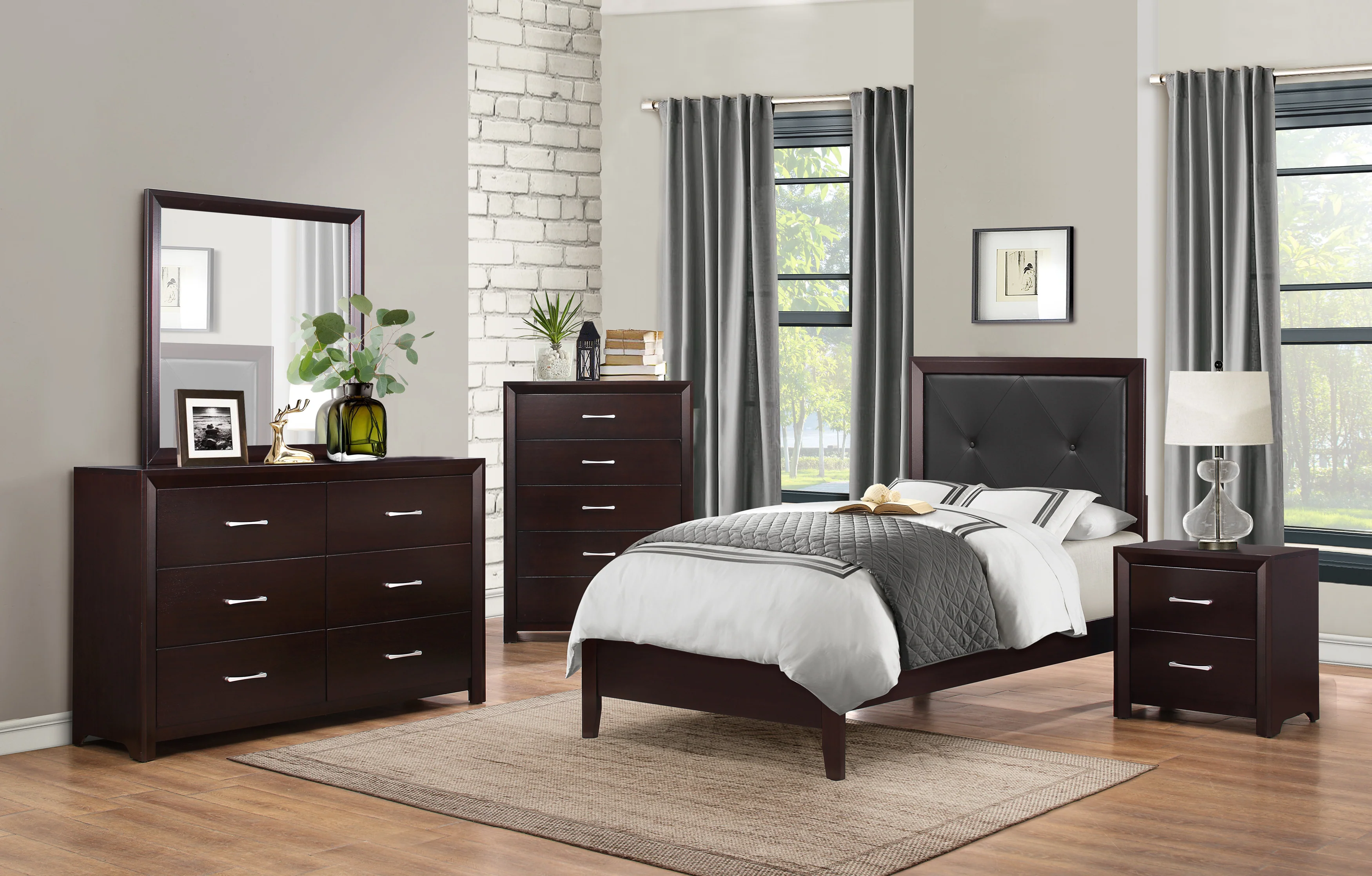 Edina Mirror in Espresso-Hinted Cherry 2145-6 - Image 8