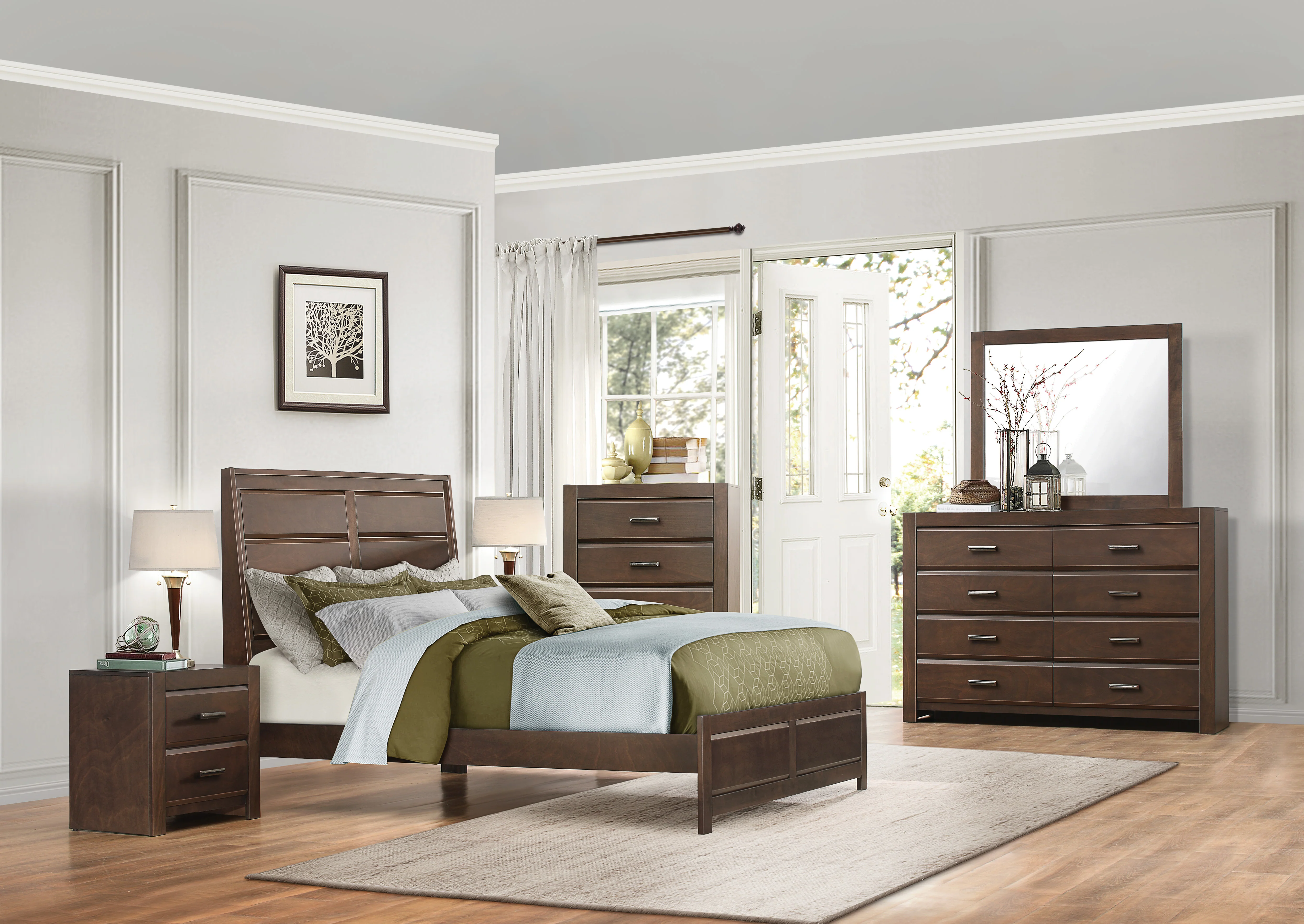 Erwan 5 Drawer Chest in Dark Walnut 1961-9 - Image 4