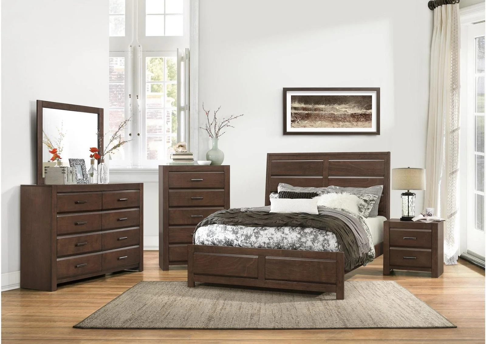 Erwan 8 Drawer Dresser in Dark Walnut 1961-5 - Image 5