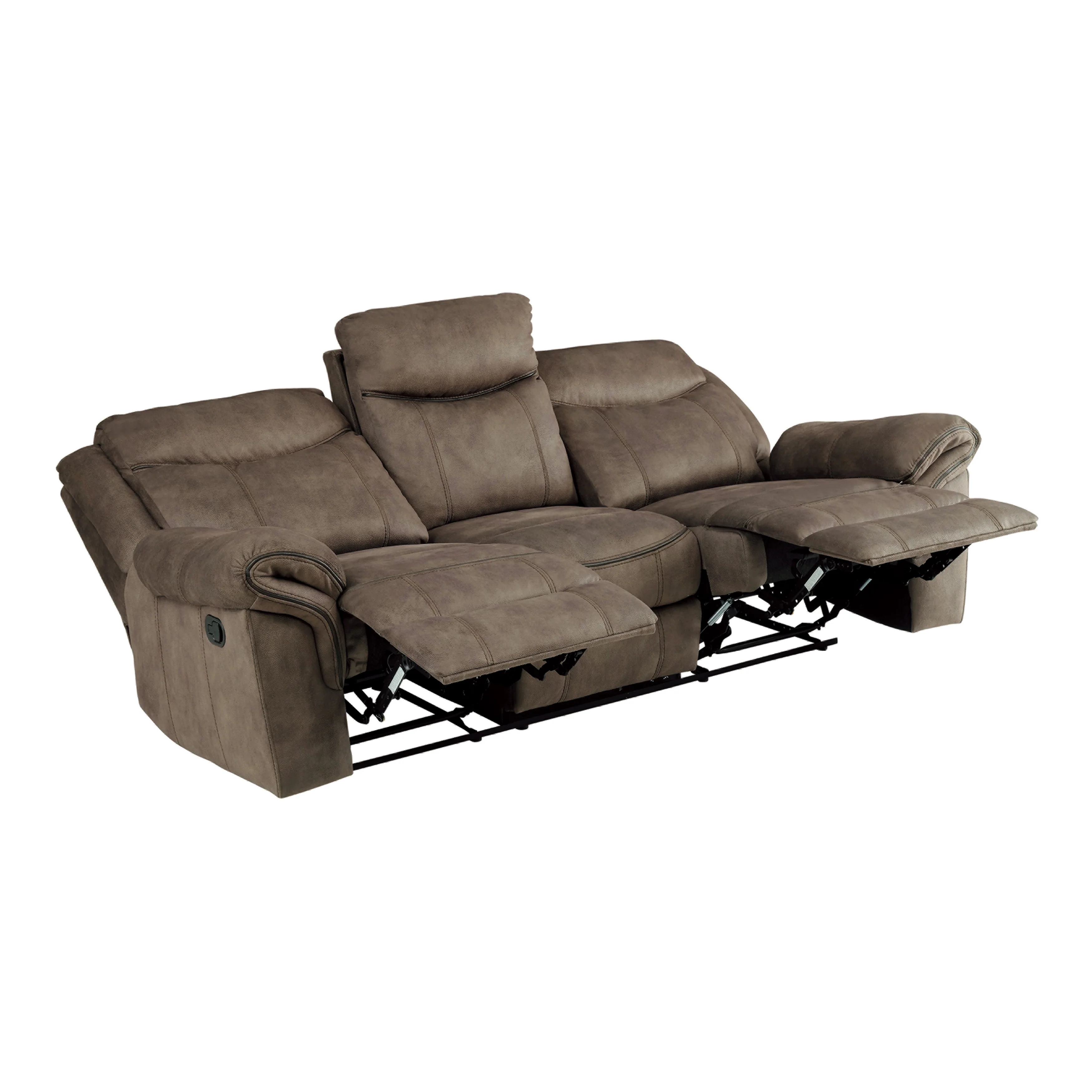 Aram Double Glider Reclining Sofa in Dark Brown 8206NF-3 - Image 8