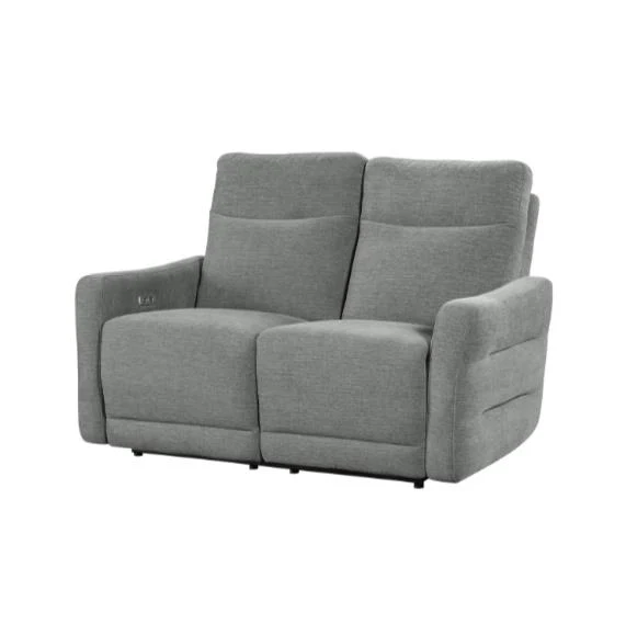Edition Power Double Lay Flat Reclining Loveseat in Dove Grey 9804DV-2PWH - Image 2