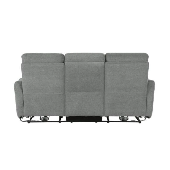 Edition Power Double Lay Flat Reclining Sofa in Dove Grey 9804DV-3PWH - Image 2