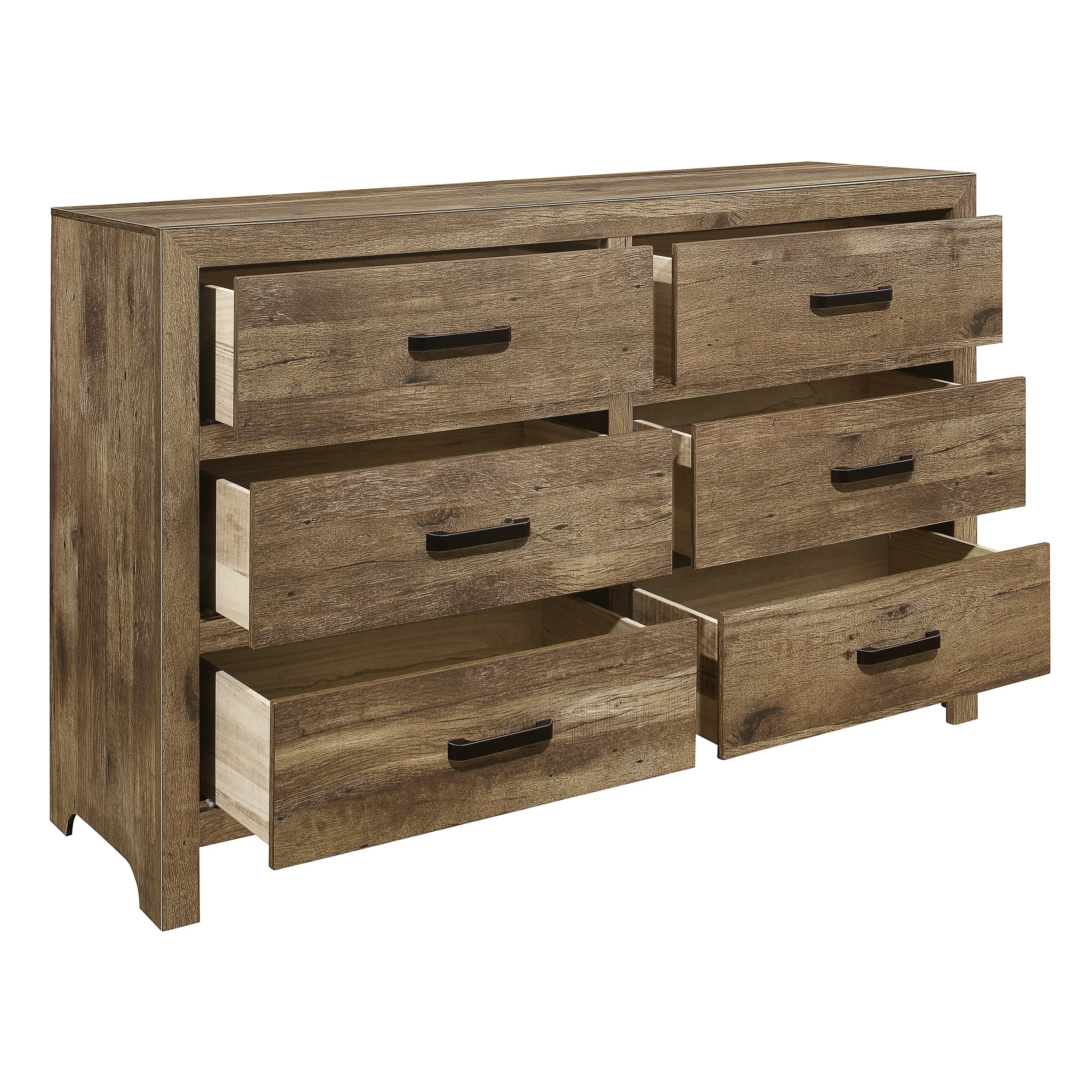 Mandan 6 Drawer Dresser in Weathered Pine 1910-5 - Image 5