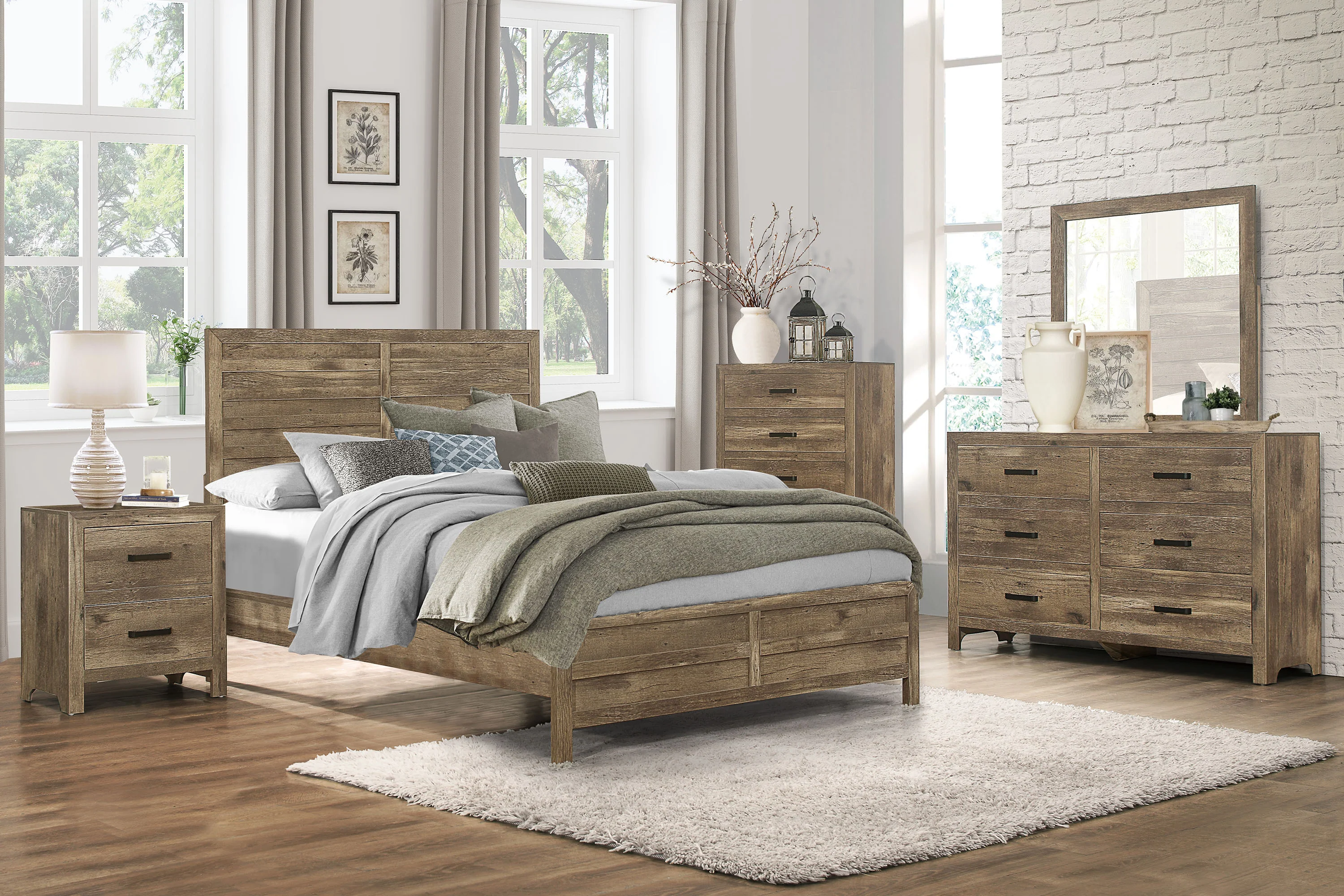 Mandan 6 Drawer Dresser in Weathered Pine 1910-5 - Image 7